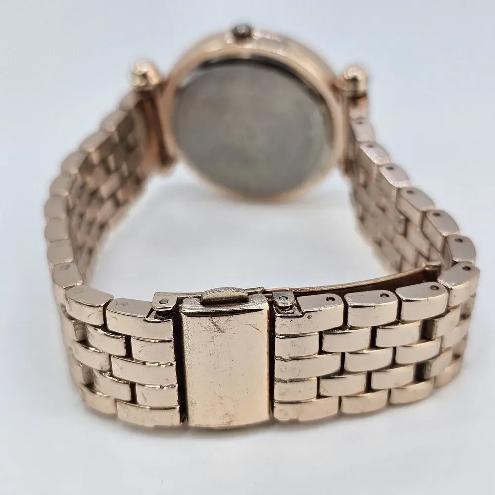 Folio Women's Watch 33MM White Dial Gold Bracelet Band ‎ 7